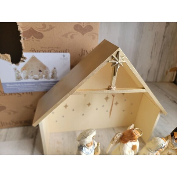 Jim Shore lustre blessed birth and Bethlehem Enesco Nativity scene Jesus religio - Picture 7 of 11